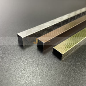 Bordure de carrelage en forme de U en acier inoxydable SS 304 de bonne qualité pour les murs d'appartement - Durable, imperméable, installation facile - Product Image 1