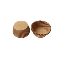 Moules à cupcakes ronds bruns personnalisables, doublures pour muffins, différentes tailles