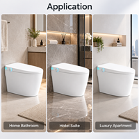 Bidet intelligent à poser au sol CUPC ETL 110V avec commande vocale, couvercle automatique et chasse d'eau automatique