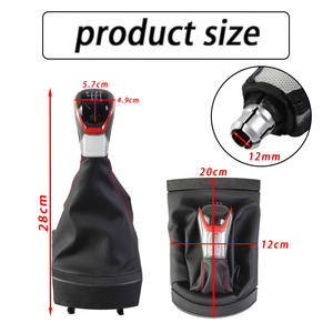 Pommeau de levier de vitesse en cuir pour Seat Ibiza 02-10, 5 vitesses, 6 vitesses, conception ergonomique - Product Image 5