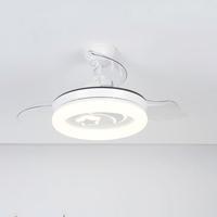 Ventilateur de plafond décoratif LED haut de gamme avec moteur silencieux pour salle de bain, design moderne, projets résidentiels de luxe