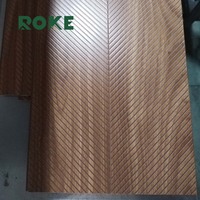 ROKE Penjualan Panas Desain Fashion Panel Dinding Tahan Air Harga Murah Dekorasi Panel Dinding PS 12 30 60cm Warna Kayu