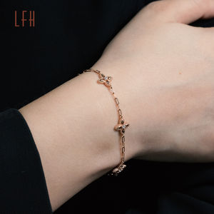 <b>Fine</b> Jewelry 18K Gold Real Jewelry 18k Solid Gold <b>Bracelet</b> Flower <b>Bracelet</b> Jewelry 18k Women Bangle <b>Bracelet</b> Au750 - Product Image 2