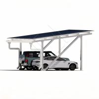 Structure de carport solaire en acier efficace pour les parkings de centres commerciaux, valeur esthétique et fonctionnelle élevées, garantie 10 ans, CE