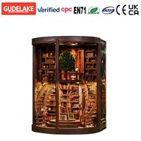 Support de livre 3D Art Déco, maison miniature à construire soi-même avec puzzle en bois et meubles, projet d'artisanat pour anniversaire et décoration intérieure