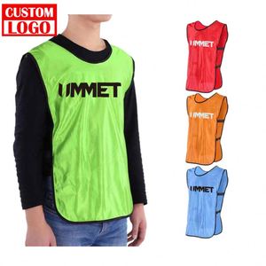 Logo Kustom Bernomor Pakaian Olahraga Sepak Bola Rompi Pelatihan Olahraga Jala Pennies Kosong Olahraga Rompi Pelatihan - Product Image 5