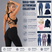 Ensemble de yoga OEM en tricot sans couture avec dos croisé, soutien-gorge de sport push-up à séchage rapide et leggings taille haute sculptants, tenue de sport pour la gym