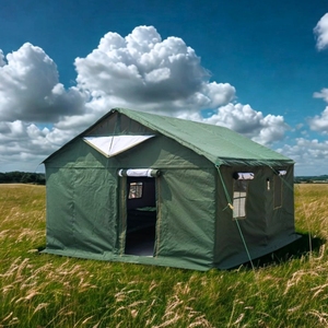 12-Person Cold-Region Triple-Layer Canvas Four-Season Accommodation <b>Tent</b> Insulated Liner Galvanized Steel Frame One Bedroom - Product Image 1