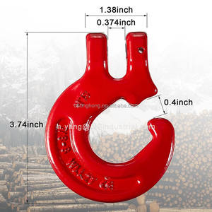 Crochet forestier en acier allié G80, crochet à glissière rouge en métal pour bois, crochet <span class=keywords><strong>de</strong></span> choker pour chaîne <span class=keywords><strong>de</strong></span> 5/16 pouces - Product Image 2