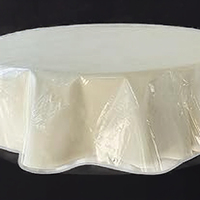 Housse de table en PVC transparente résistante aux taches d'huile, imperméable et facile à nettoyer, de couleur unie (diamètre 60)