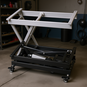 Plate-forme élévatrice électrique simple à ciseaux de 28 pouces avec 4 roues, ascenseurs de voiture de 330 lb - Product Image 2