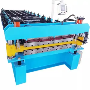 Полностью автоматическая машина для производства двуслойного Трапециевидного Кровельного Листа, машина для формования двухслойной рулонной машины