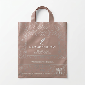 Bolsa de Compras de Plástico Reutilizable con Asa de Bucle Suave, Diseño Personalizado, Precio de Fábrica, con Logotipo - Product Image 1