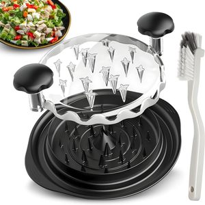 Nouvel Outil Amélioré pour Viande et Volaille, Déchiqueteur de Poulet, Gadgets de Cuisine, Outil Manuel Rond pour Déchiqueter la Viande de Poulet avec Couvercle Transparent - Product Image 1