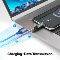 Handy-Kabel USB Typ-C Kabel Schnellladekabel Datenkabel mit Geflechtschutzmantel für Mobile Stromversorgung Zubehör