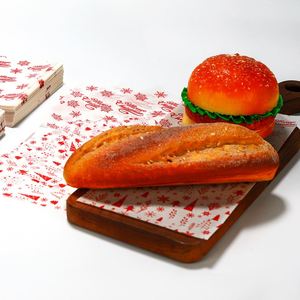 Papier d'emballage alimentaire en cire, résistant à la graisse et à l'huile, imprimé sur mesure, coloré, taille standard, pour sandwichs, hamburgers et autres aliments. - Product Image 2