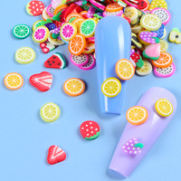 10 G/zak 3d Fruit Bloem Snoep Plakjes Diverse Polymeerklei Voor Nail Art Tips Decoratie Stickers & Emblemen