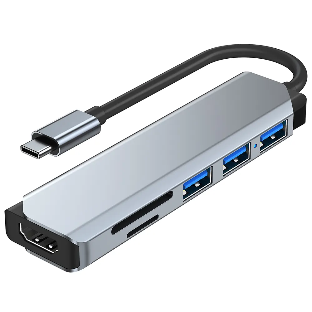 OEM USB Typ C Hub Typ C Docking station mit HD-Mi USB3.0 USB 2.0 Lieferung Ladegerät Adapter für Surface pro