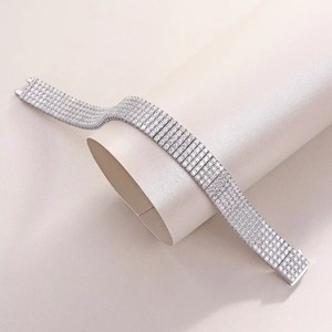 Bracelet tennis de luxe 5 rangs en moissanite, plaqué argent 925 avec <span class=keywords><strong>or</strong></span> blanc, forme carrée glacée 2mm, certifié GRA pour femme - Product Image 6