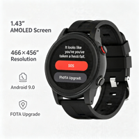 Reloj Inteligente de Seguridad para Personas Mayores con Red 4G, Detección de Caídas, Llamada SOS, Rastreo de Ubicación en Tiempo Real y Monitor de Salud