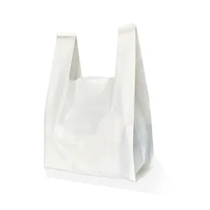 biodegradable composite clip loop handle plastic shopping bag for food package