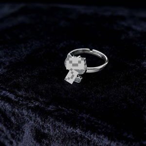 R96 18K Gold Plated Stainless Steel Cute Cartoon Animal Labu Cat Open Adjustable <strong>Ring</strong> for Women <strong>Kids</strong> Fashion Jewelry Wholesale - Product Image 6