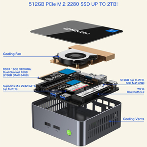 GMKtec صندوق كوكبوكس M3 Nuc بالجوهر Win11 16GB RAM 1 x SSD سطح المكتب - Product Image 3
