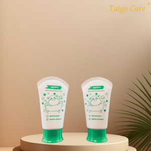 Tube cosmétique rond vide en PE de 35 mm de diamètre, 50 ml, vert, avec bouchon à vis mignon pour lotion corporelle, emballage pour soins de la peau - Product Image 2