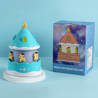Projecteur de lumière LED créatif en forme de carrousel, projecteur de galaxie, télécommande, enceinte Bluetooth, boîte à musique, lampe, projecteur d'étoiles, veilleuse pour enfants et bébés