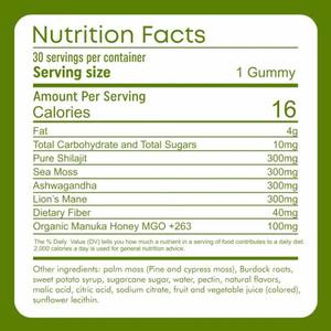Gommes à mâcher au sucre pour adultes Shilajit 4 en 1 avec des <span class=keywords><strong>bienfaits</strong></span> antioxydants et de gestion de l'énergie, 30 unités pour la santé immunitaire - Product Image 3