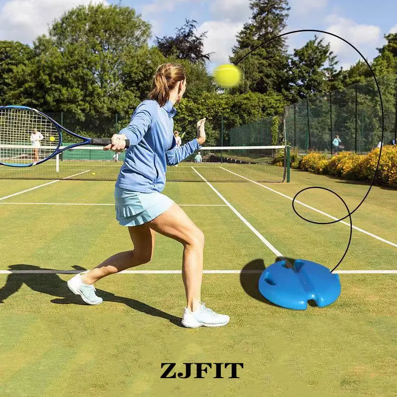Combinaison de balles de tennis ZJ de vente chaude équipée d'une corde élastique et d'une fonction de rebond automatique adaptée aux débutants