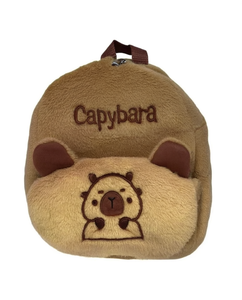 Zaino in Peluche a Forma di Capibara 30cm, Borsa Scolastica Unisex per Bambini con Animale Imbottito - Product Image 1
