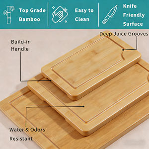 맞춤형 주방용 우드 대나무 도마 커팅 보드 3종 세트 - Product Image 2