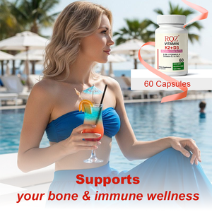 ויטמין K2 (MK-7) + <span class=keywords><strong>D3</strong></span> גומי עוצמה נוספת 60 יחידות ללא הנדסה גנטית למבוגרים ללא גלוטן וללא סויה תוסף תזונה 2 ב-<span class=keywords><strong>1</strong></span> |   OEM/ODM מותג פרטי - Product Image 6