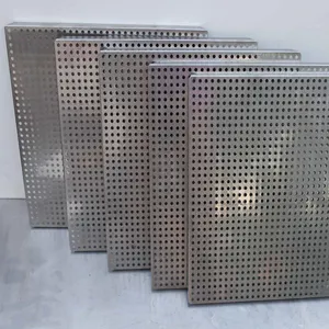 Lembar logam berlubang aluminium, 1mm/1.5mm Stainless Steel 304 316 jala logam berlubang Lembar kisi