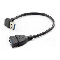 Câble d'extension USB 3.0 à angle droit/gauche à 90 degrés, cordon adaptateur mâle à femelle pour ordinateur Z07, livraison directe