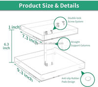 2 Stufen 4 Stufen Tray Badezimmer Theke Oberseite Organisator Make-Up-Späicher Regalhalter Schlafzimmer Dekor klar Acryl-Parfüm-Display