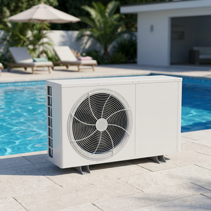 Bomba de Calor Pequeña Aire-Agua para Piscina R32, Calentador de Spa 3000BTU 60HZ, Calentador de Piscina Inverter - Product Image 1