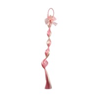 Extension de cheveux Princesse Elsa La Reine des Neiges, pince à cheveux nœud rose et attache de queue de cheval tressée, accessoires de déguisement pour filles