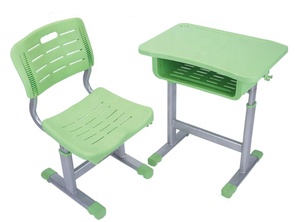 Ensemble de table et chaises d'étude pour étudiants Chaise de classe à cadre en métal enduit de poudre durable empilable pour un rangement facile dans la bibliothèque scolaire - Product Image 4