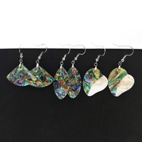 Boucles d'oreilles en coquillages d'ormeaux vertes, couleur mère de perle, cerceaux, bijoux en forme d'éventail, gouttes ovales pour femmes, cadeaux de noël, vente en gros,