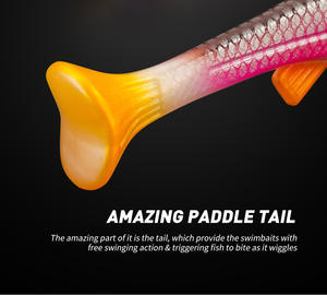 Esca Artificiale Grande con Coda a Pagaia 19cm/63g, Esca Morbida a Coda a T per Pesca - Product Image 5