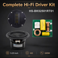 Speaker Midrange atau Speaker Bass Tengah Samtronic 5.25 Inch dengan Ribbon Tweeter dan Kit Crossover untuk Speaker Rak Buku DIY