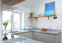Vermont Modular White Kitchen Designs Petite armoire de cuisine Armoires de cuisine modernes en contreplaqué avec îlots pour la maison
