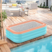 Piscine gonflable pour bébé - Grande baignoire rectangulaire pour enfants et adultes, piscine familiale portable, piscine gonflable pour jardin
