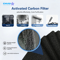 Rouleau de média filtrant à charbon actif pour l'élimination des COV, efficacité optimale, prix de gros, pour systèmes HVAC, taille personnalisée