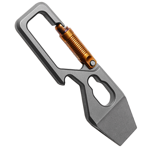 Титановый инструмент для мужчин 5 в 1 инструмент EDC Multi Tool Pry Bar с открывалкой для бутылок, карабином, гаечным ключом и отверткой