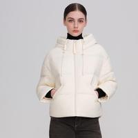Veste matelassée réversible à capuche pour femme, design personnalisé 2025, avec logo et boutons en nylon
