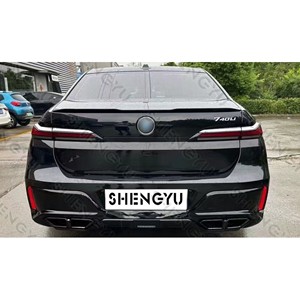 Para <span class=keywords><strong>BMW</strong></span> <span class=keywords><strong>2023</strong></span> 7S G70 a M760 modelo de Guerrero Negro, los sistemas de carrocería incluyen labio delantero difusor trasero tubos de cola faldones laterales alerón - Product Image 3