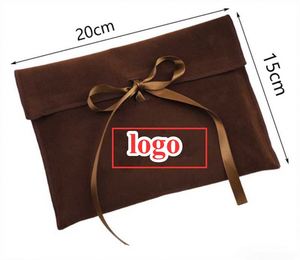 Enveloppes de luxe en velours suédé super doux et recyclables pour emballages cadeaux d'anniversaire, pochettes cosmétiques et de parfum en velours. - Product Image 2